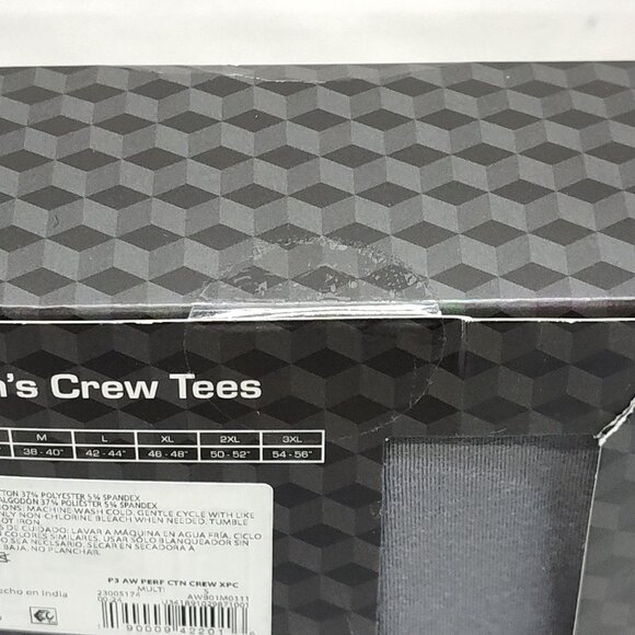 Athletic Works Ultra Lite Mesh Crew Tee 3-Pack Moisture Wicking Men's S (34-36) - Picture 4 of 6